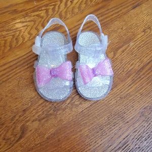 Silver and pink infant jellys
